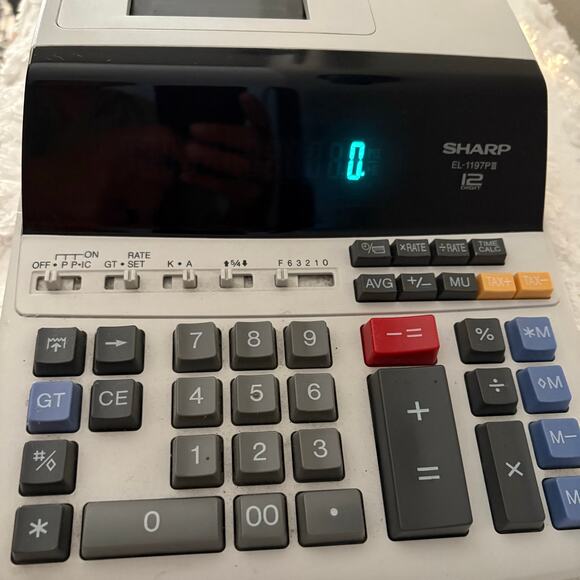 SHARP Electronic Commercial Desktop Printing Calculator 12 Digit EL1197PIII - Picture 2 of 9